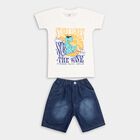 Boys' 100% Cotton Woven Baba Suit , Off White, small image number null