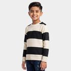 Boys White Crew Neck Regular T-Shirt, सफ़ेद, small