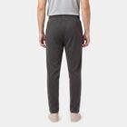 Men's Charcoal Slim Fit Solid Track Pants, Charcoal, small
