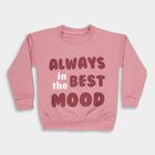 Boys Dusty Rose Pink Crew Neck Casual Sweatshirt, Pink, small