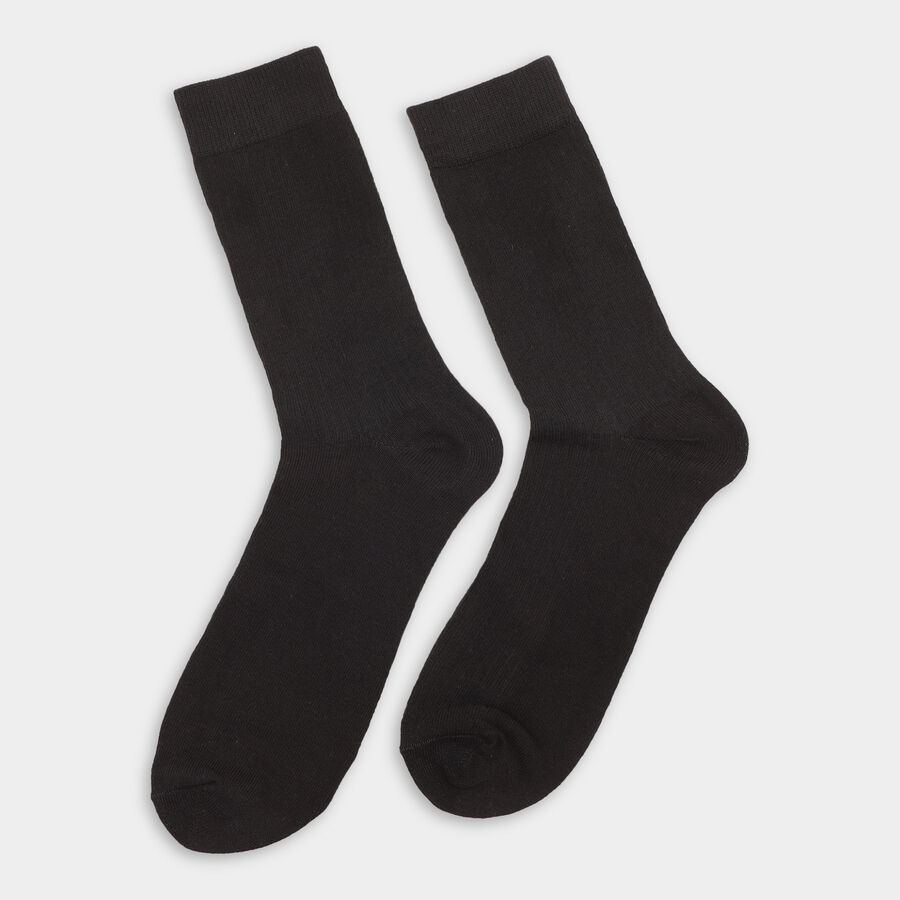 Men's Socks (Pack of 2), काला, large