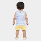 Infants Light Blue Round Neck Short Set Upper and Bottom Set, Light Blue, small