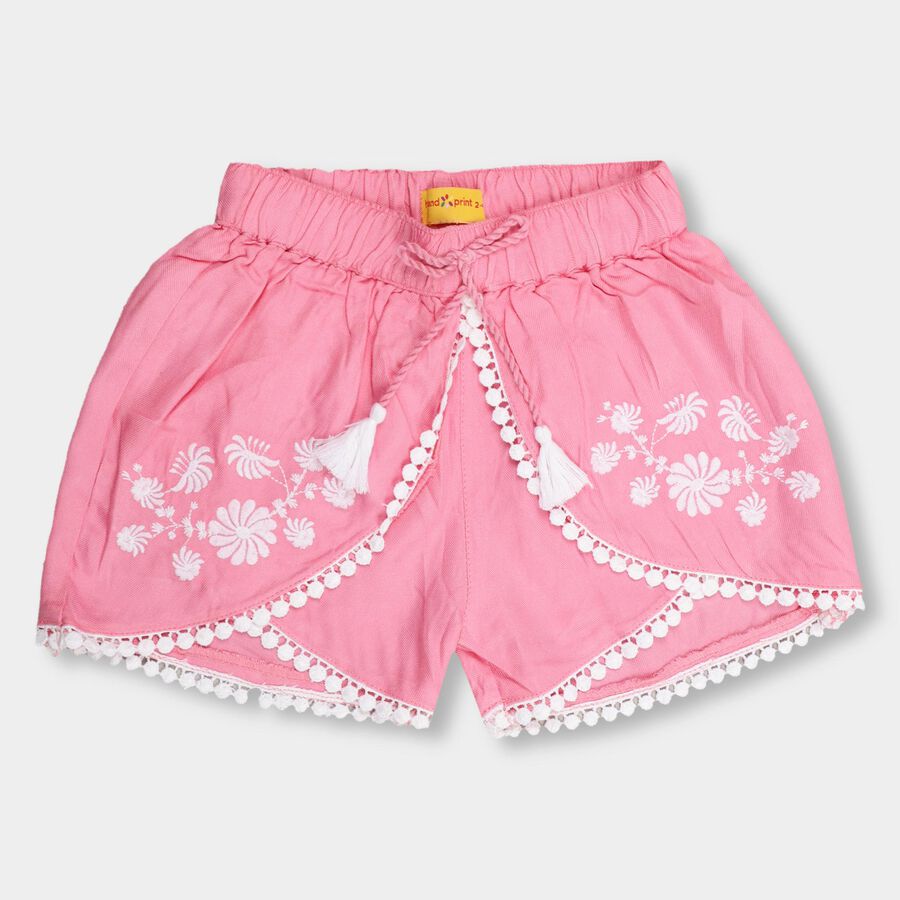 Girls' Shorts , गुलाबी, large image number null