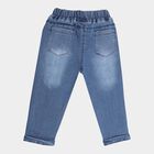 Infants Basic Wash with Embroidery Regular Rib Waist Jeans, Light Blue, small image number null