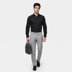 Men's Black Slim Fit Formal Shirt, Black, small