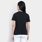 Round Neck T-Shirt, काला, small image number null