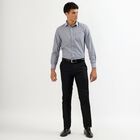 Men's Grey Classic Formal Shirt, नेवी ब्लू, small image number null