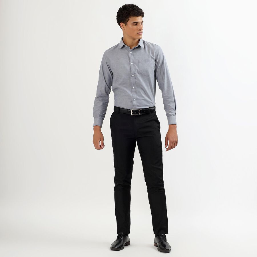 Men's Grey Classic Formal Shirt, नेवी ब्लू, large image number null