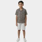Boys Brown Cotton Classic Casual Shirt, Brown, small