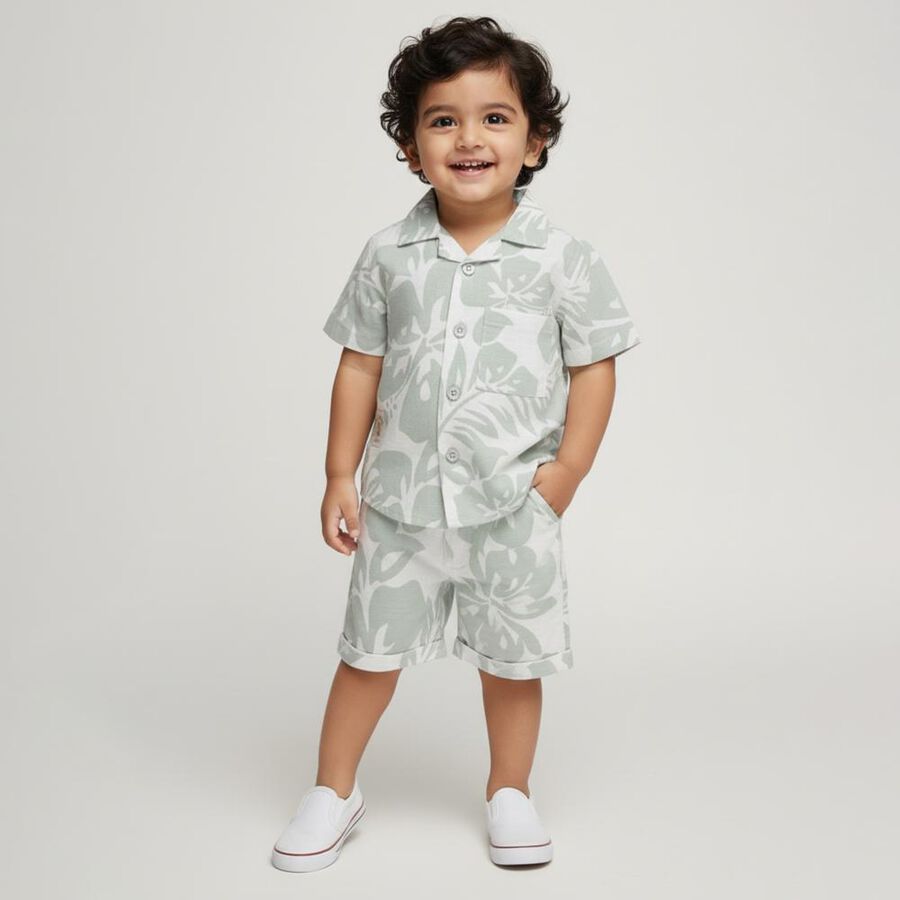 Infants' 100% Cotton Baba Suit, Light Green, large