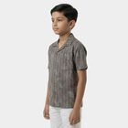 Boys Brown Cotton Classic Casual Shirt, Brown, small