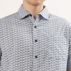 Men's Navy Blue Cotton Half Sleeve Classic Collar Casual Shirt, Navy Blue, small