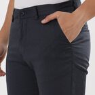Men's Slim Fit Casual Trousers , नेवी ब्लू, small image number null