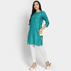 Ladies' Kurta, गहरा हरा, small image number null