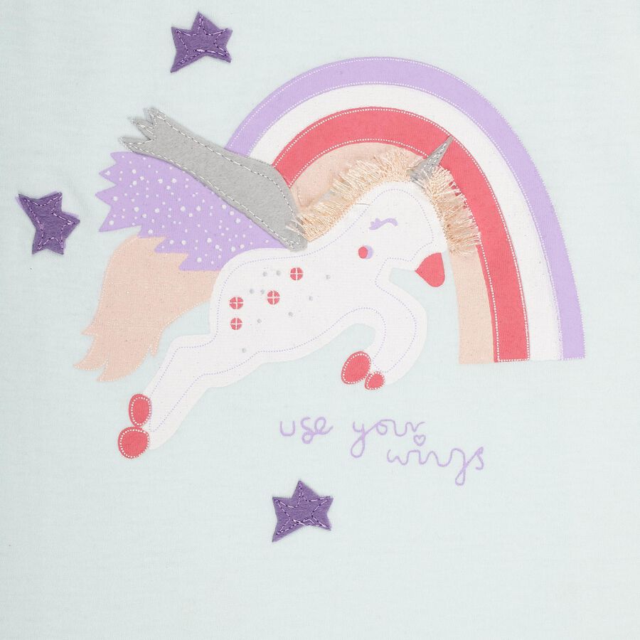 Infants' 100% Cotton T-Shirt, एक्वा, large image number null