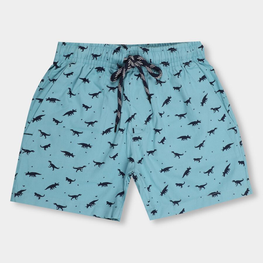 Boys' 100% Cotton Bermudas, हल्का नीला, large image number null