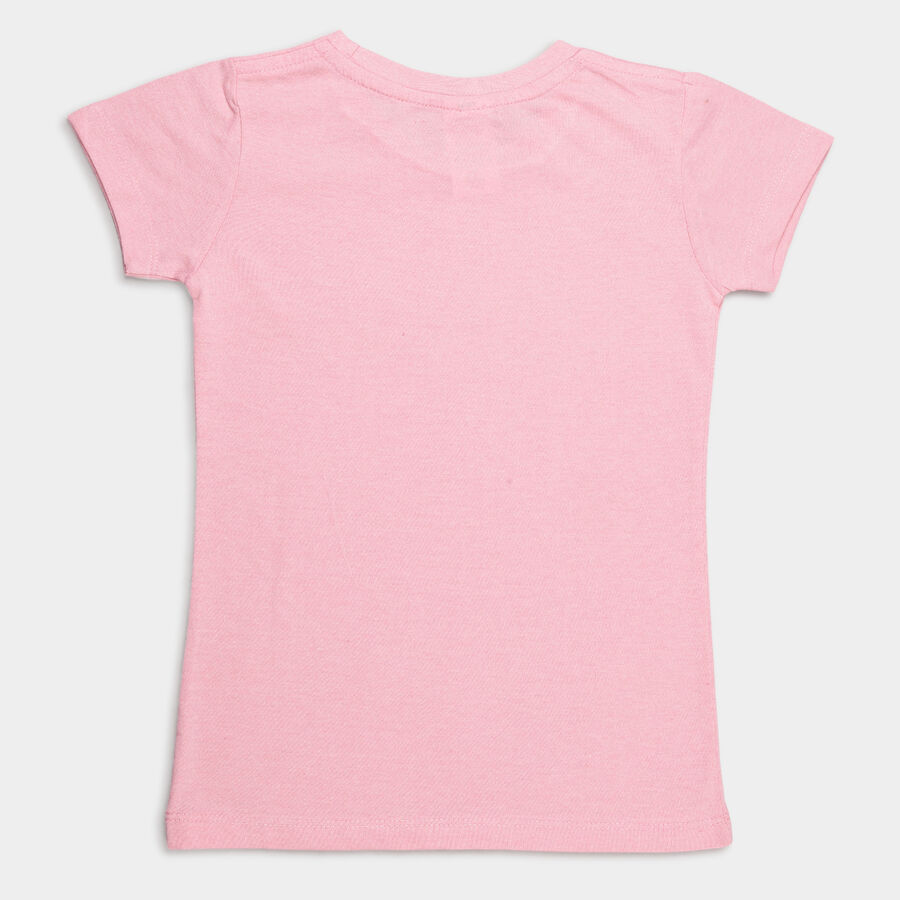 Girls Short Sleeve T-Shirt, Pink, large image number null