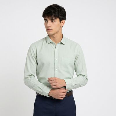 Men's Mint Green Regular Fit Formal Shirt