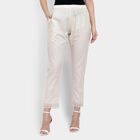 Ladies' 100% Cotton Palazzos , Off White, small image number null