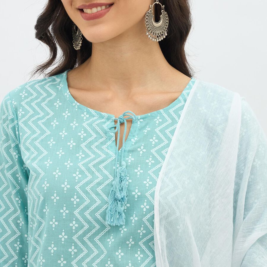 Women's Bright White Solid Dupatta, White, large image number null