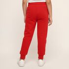 Girls Bright Cherry Red Jogger Style Cool Girl Pyjama, लाल, small image number null