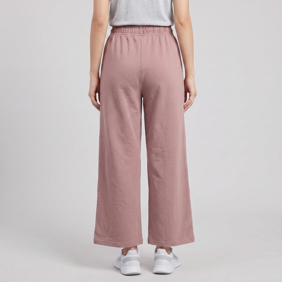 Women's Pink Wide Leg Track Pants, Light Pink, large