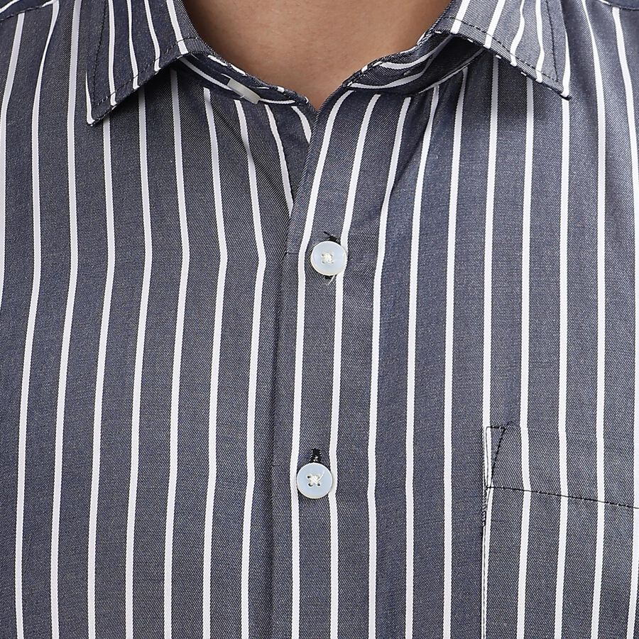 Men's Formal Shirt, Navy Blue, large image number null