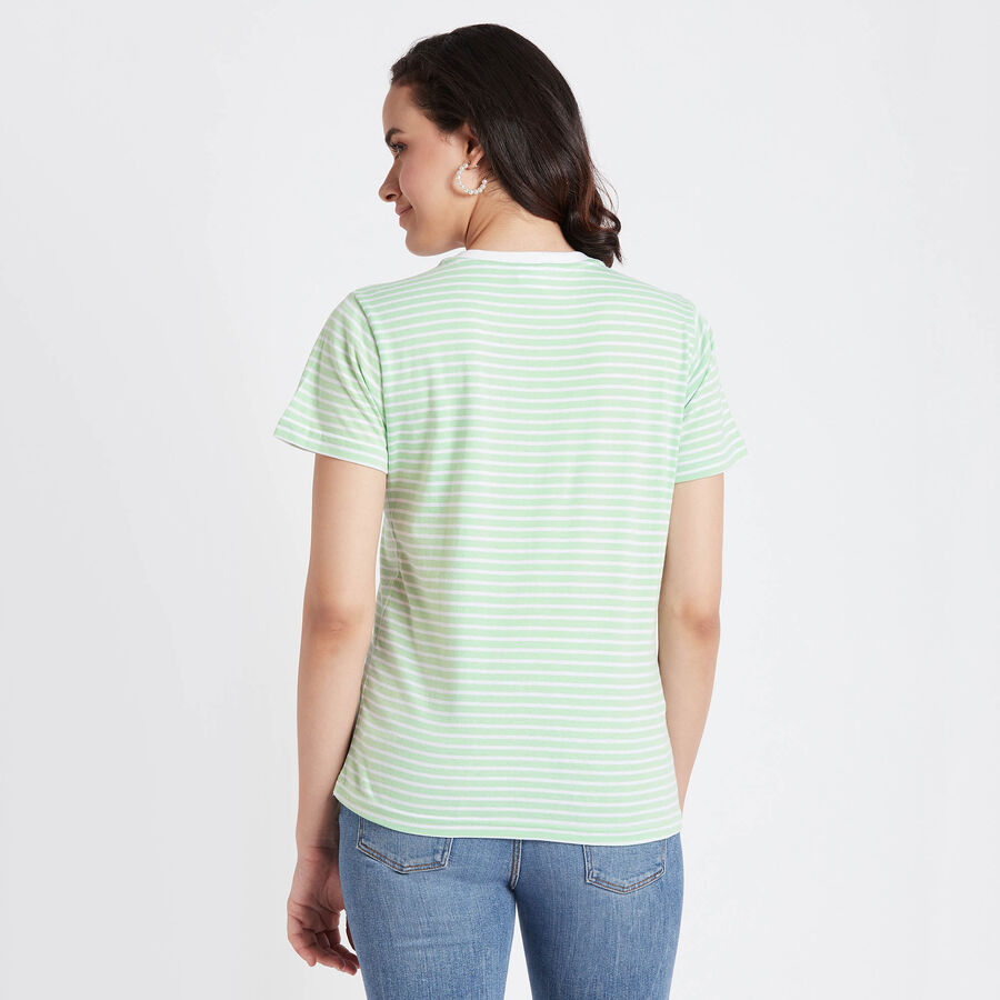 All Over Print Round Neck T-Shirt, हल्का हरा, large image number null