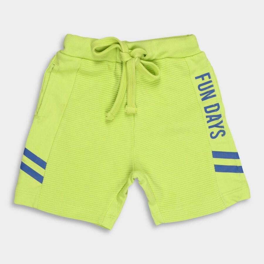 Boys' 100% Cotton Bermudas, हल्का हरा, large image number null