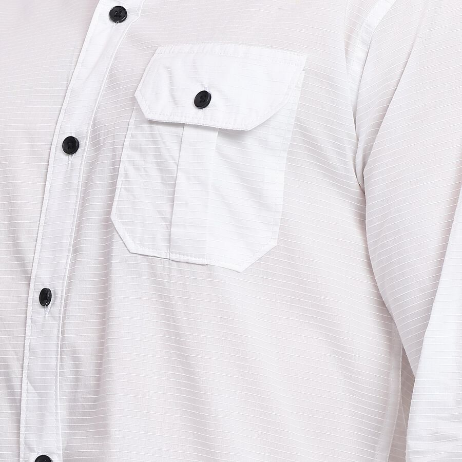 Men's 100% Cotton Casual Shirt , Off White, large image number null