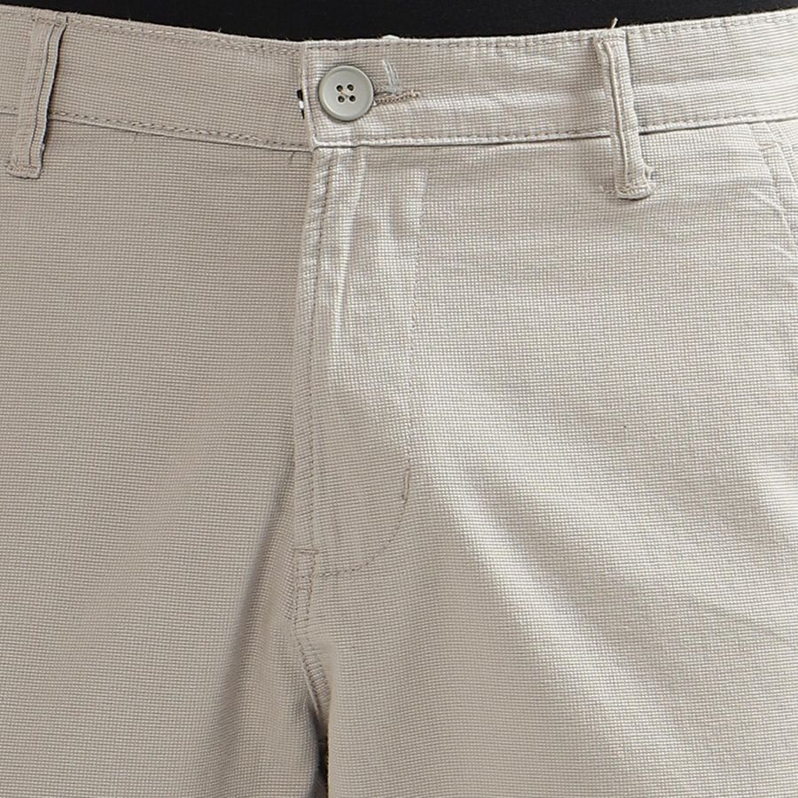 Men's Slim Fit Casual Trousers, हल्का ग्रे, large image number null