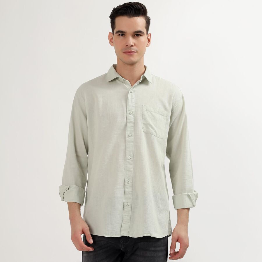 Men's 100% Cotton Casual Shirt, Aqua, large image number null