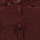 Girls Wine Cargo Fit Washed Jeans, Wine, small