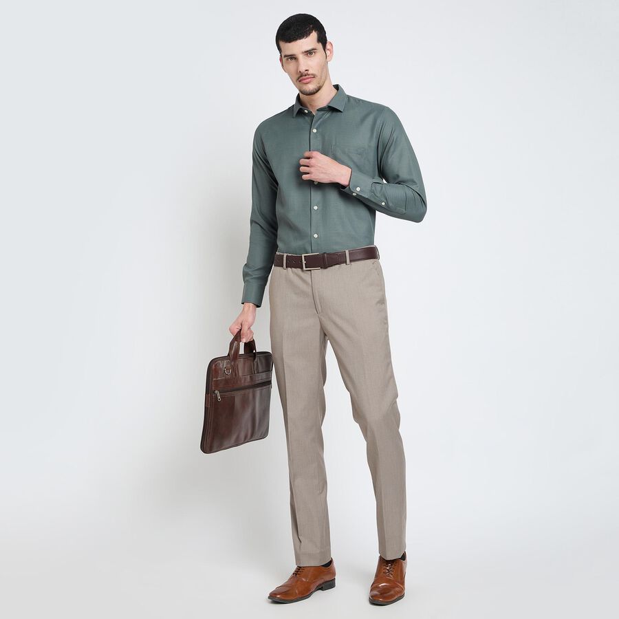 Men's Formal Shirt , Dark Green, large