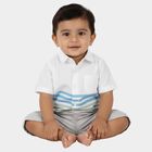 Infants Bright Snow White Cotton Half Sleeve Classic Casual Shirt, White, small image number null