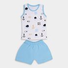 Infant Boys' 100% Cotton Baba Suit , Light Blue, small image number null