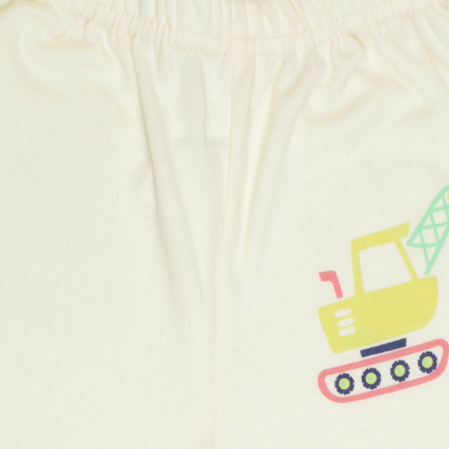 Infants Printed Pyjama, Yellow, large image number null