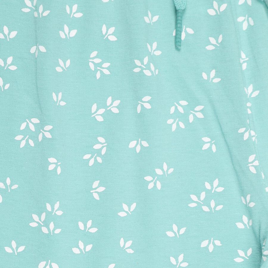 Girls' Mint Green Printed Jogger Pyjama, Light Green, large image number null