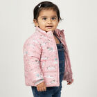 Infants Light Pink High Neck Casual Jacket, हल्का गुलाबी, small image number null
