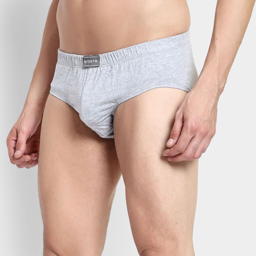 Men's Briefs, मिश्रित हल्का ग्रे, large image number null