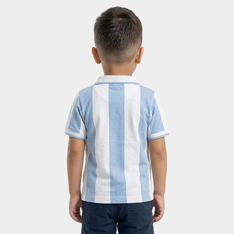 Boys' Half Sleeves T-Shirt, हल्का नीला, large