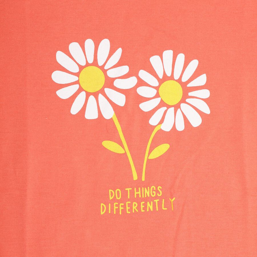 Girls' T-Shirt , पीच, large image number null