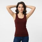 Women Wine Scoop Neck Camisole Slip, Wine, small