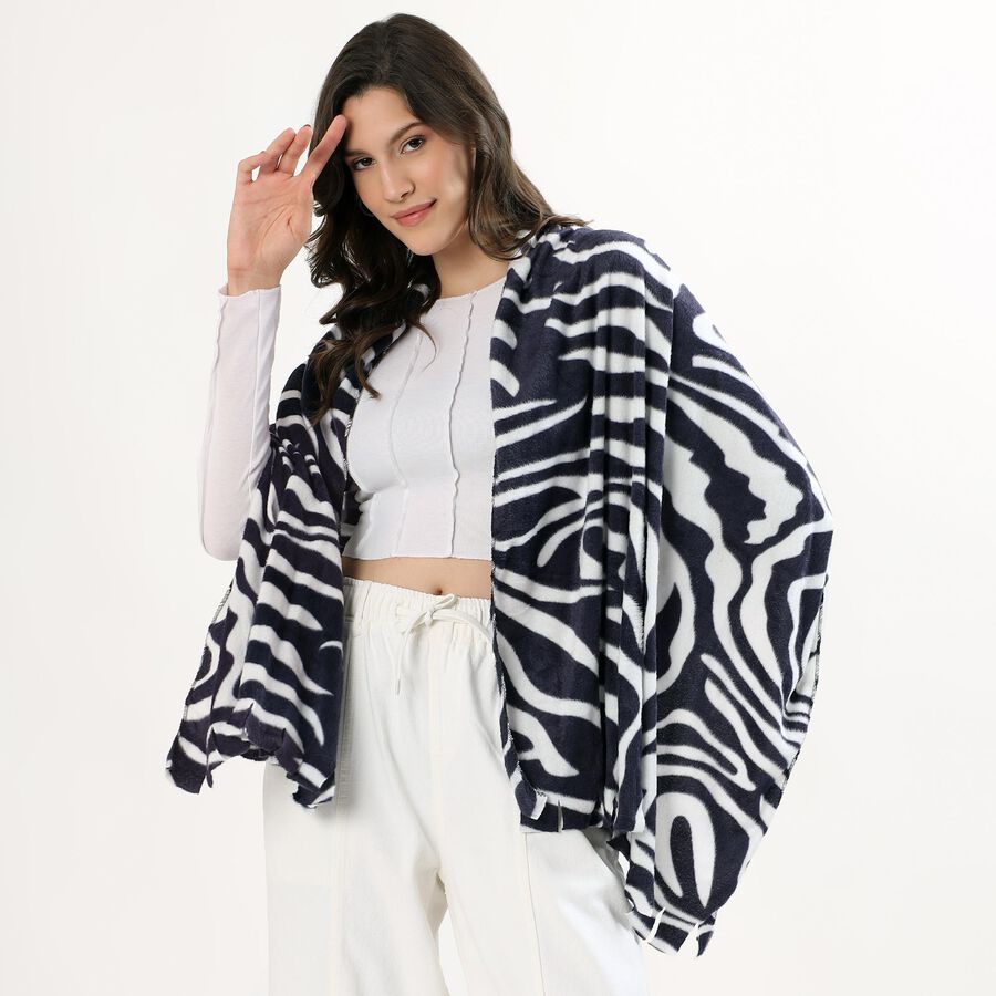 Ladies' Stole, काला, large image number null