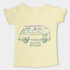 Girls' 100% Cotton T-Shirt, Yellow, small image number null