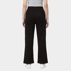 Women's Black Jogger Fit Cotton Blend Track Pants, Black, small