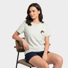 Women Mint Green Round Neck Regular T-Shirt, Light Green, small