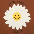 Girls Brown Cotton Blend T-Shirt, भूरा, small