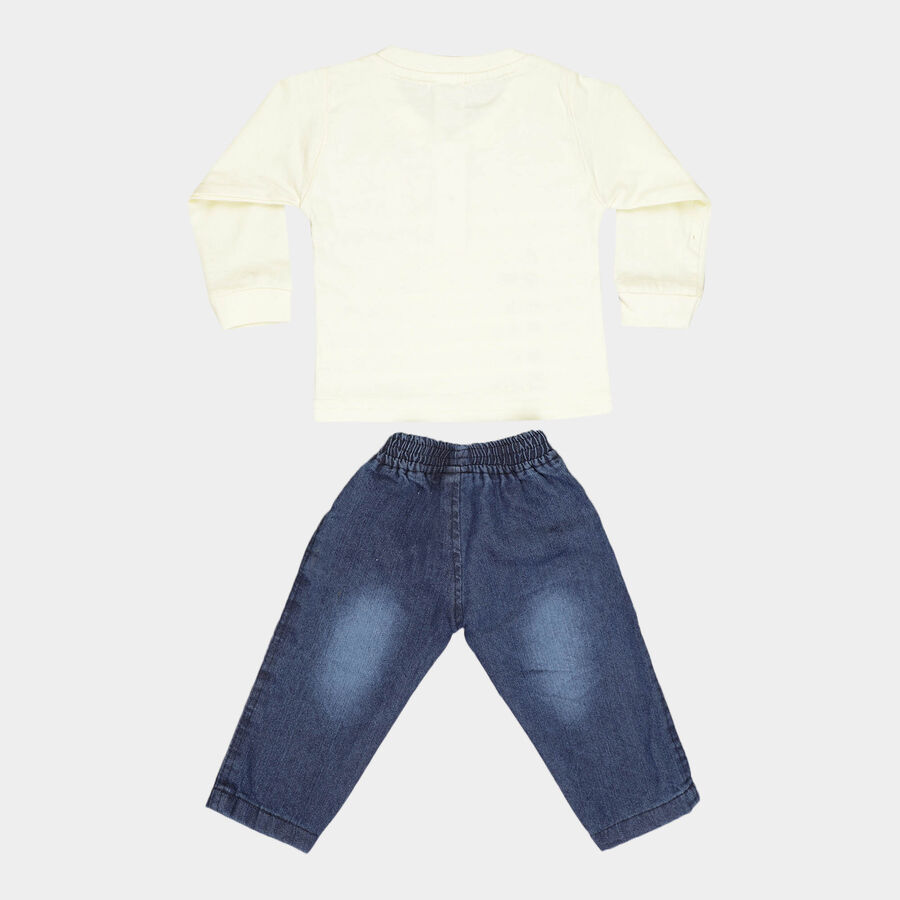 Infants Cotton Baba Suit, Yellow, large image number null
