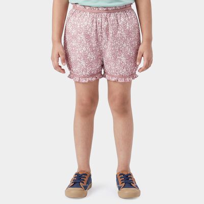 Girls Pink Regular Fit Floral Print Bloomer
